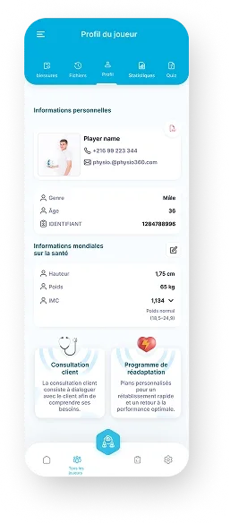 Physio mobile app